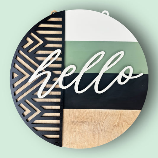 Boho “Hello” Sign