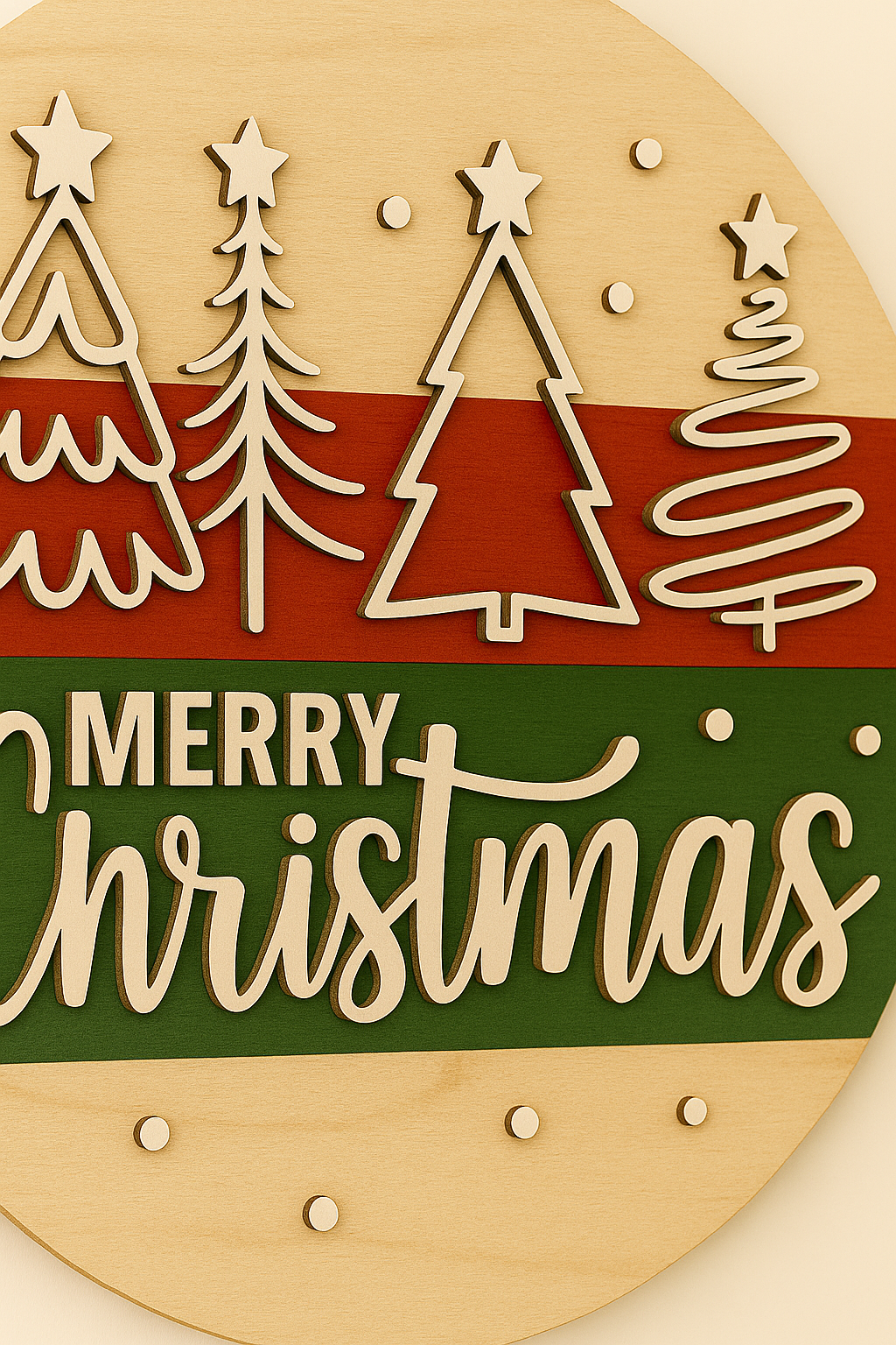 Rustic Wooden “Merry Christmas” Door Sign – Holiday Front Door Hanging Decoration