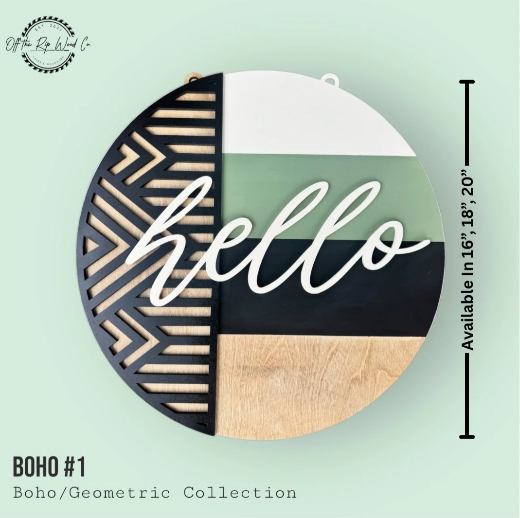 Boho “Hello” Sign