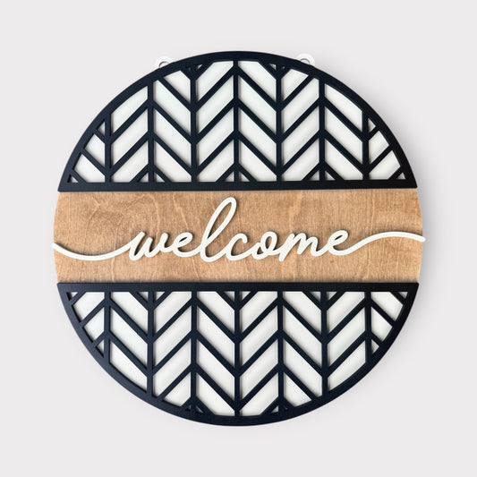 Geometric “Welcome” Sign