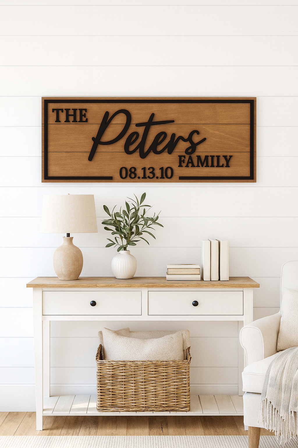 Personalized Family Name Layered Wood Sign