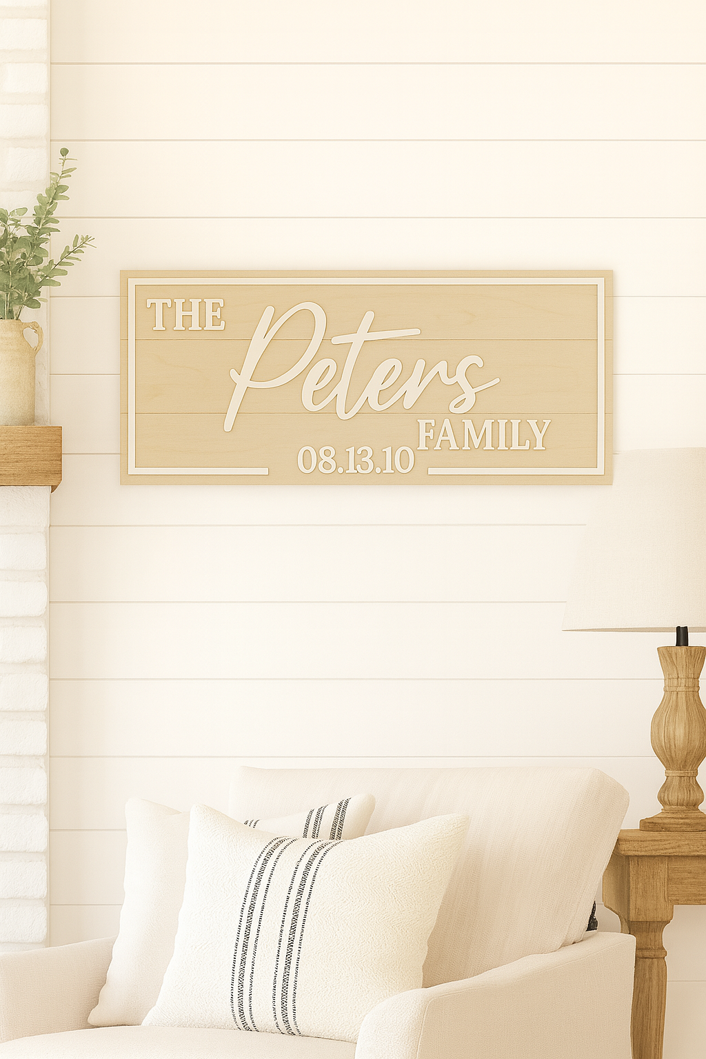 Personalized Family Name Layered Wood Sign