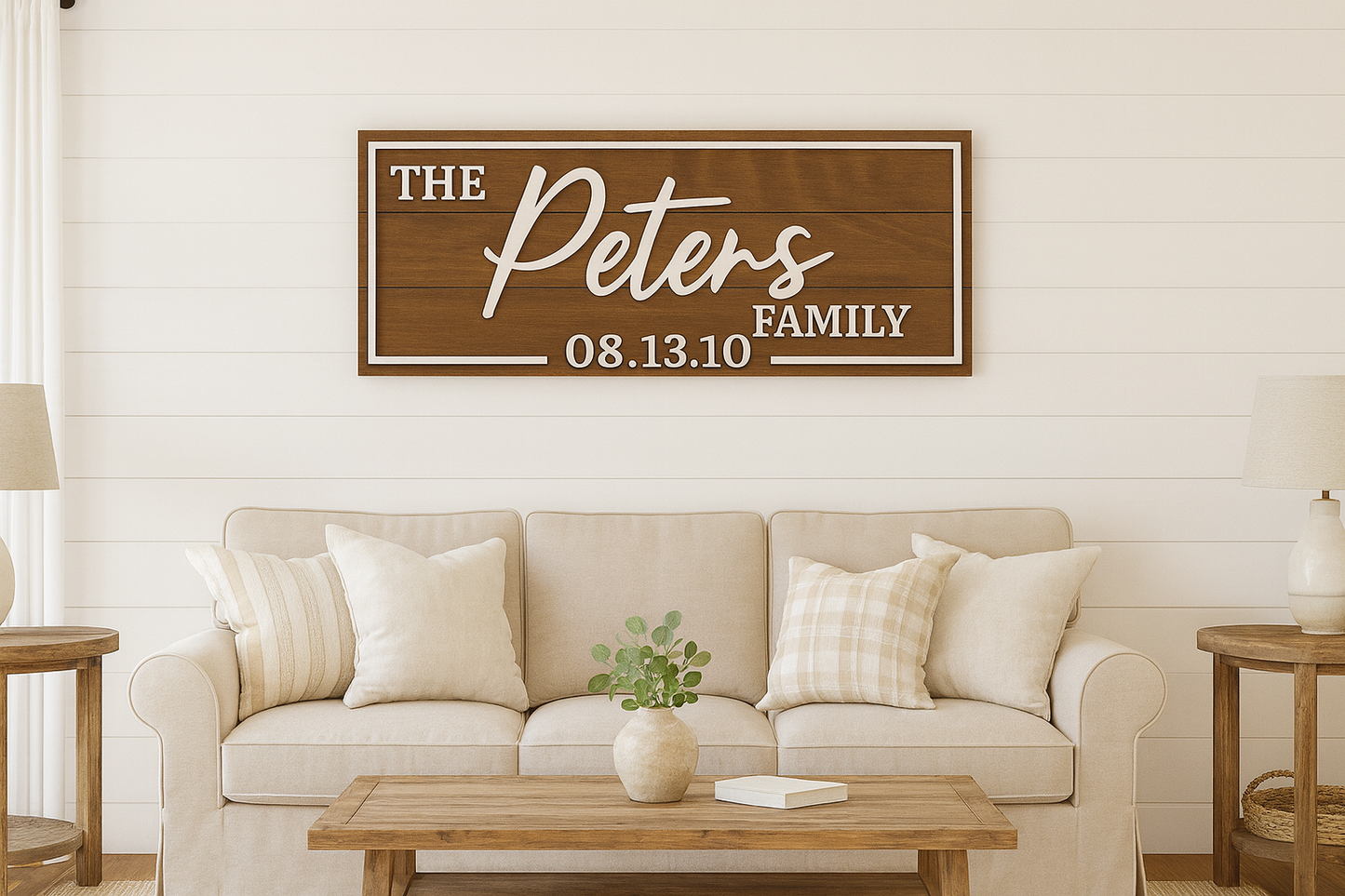 Personalized Family Name Layered Wood Sign