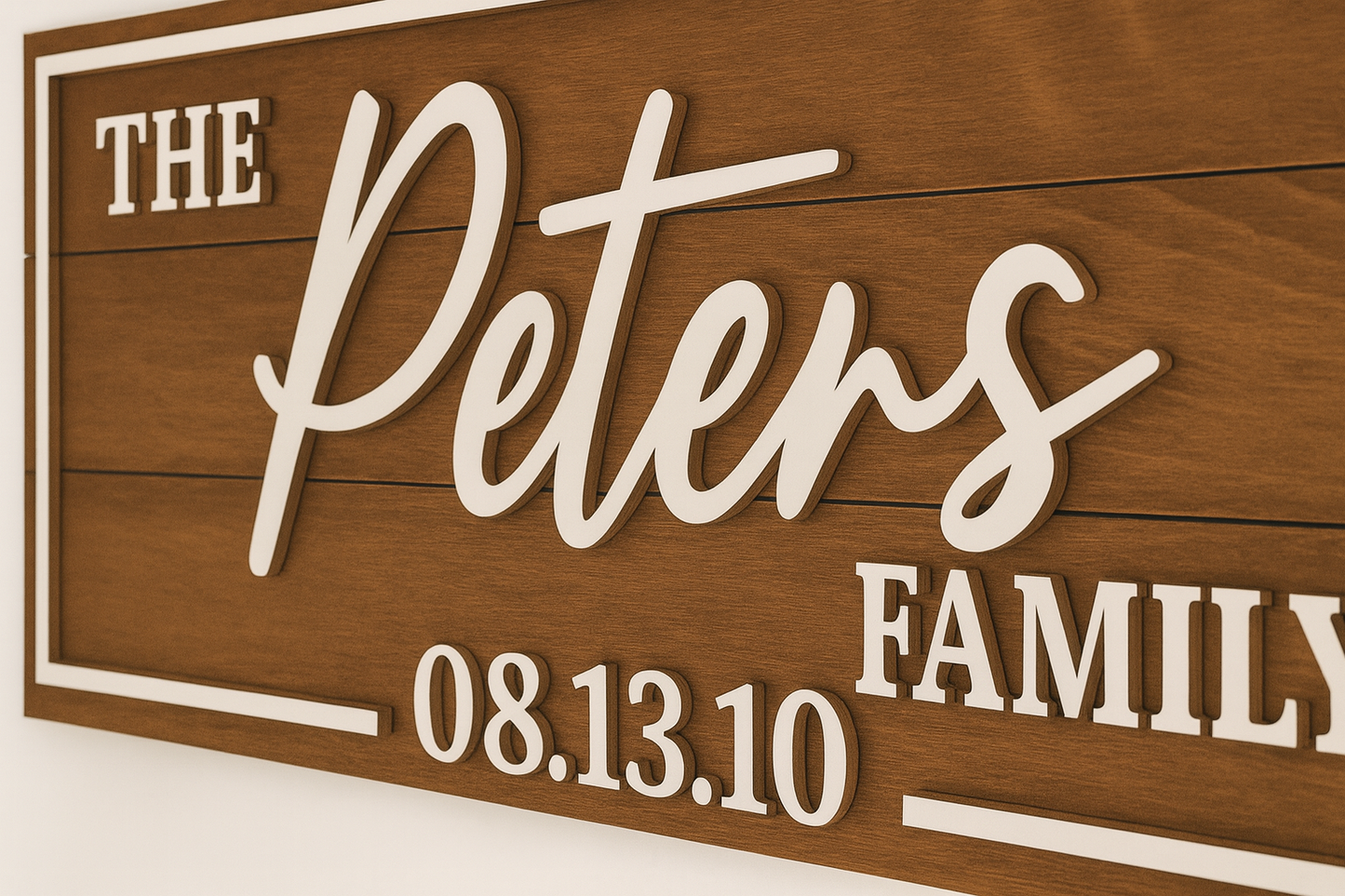 Personalized Family Name Layered Wood Sign