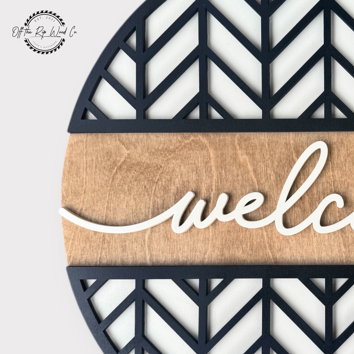 Geometric “Welcome” Sign