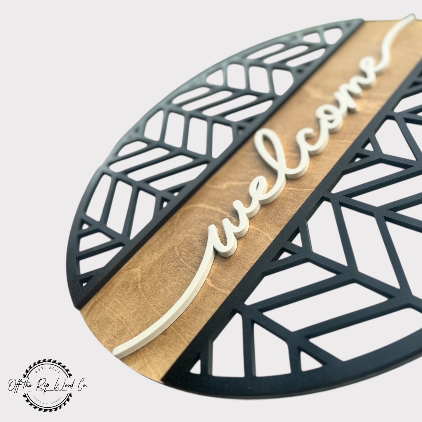 Geometric “Welcome” Sign