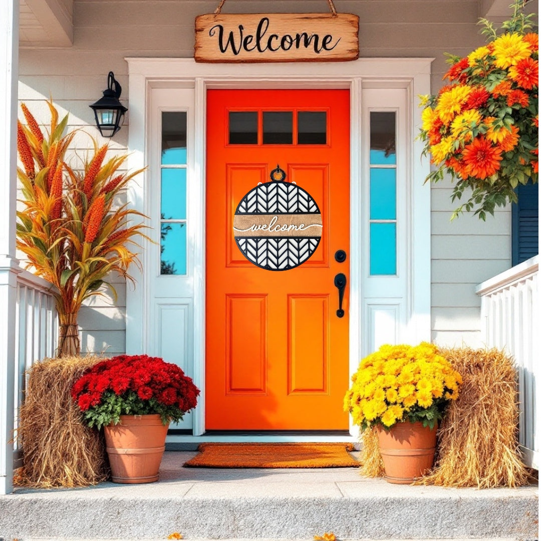 Geometric “Welcome” Sign