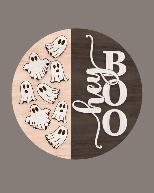 HEY BOO Halloween Sign