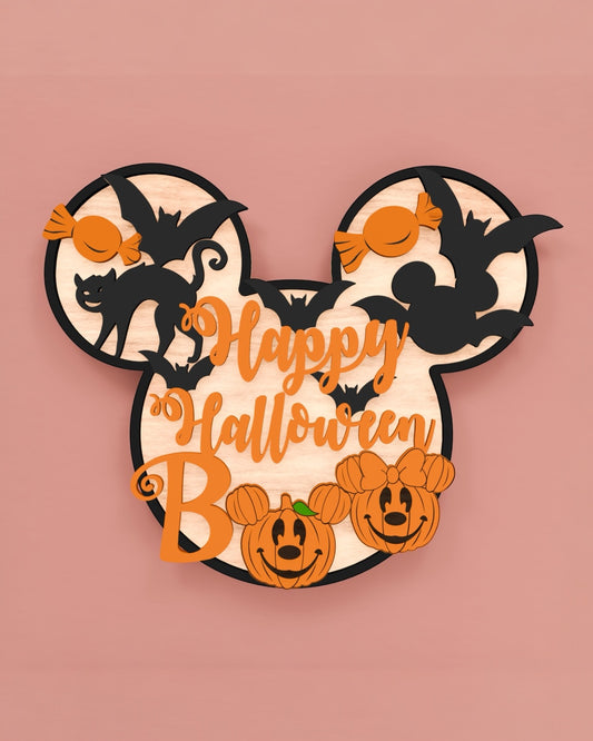 Boo Mickey Halloween Sign