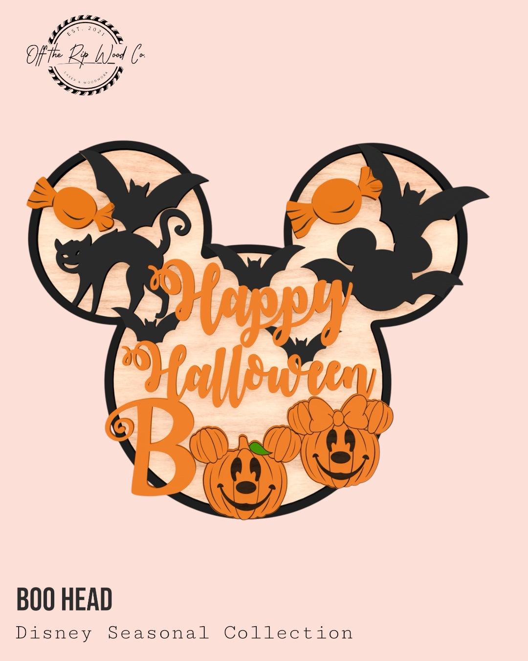 Boo Mickey Halloween Sign