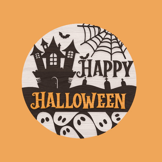 Haunted House Halloween Sign